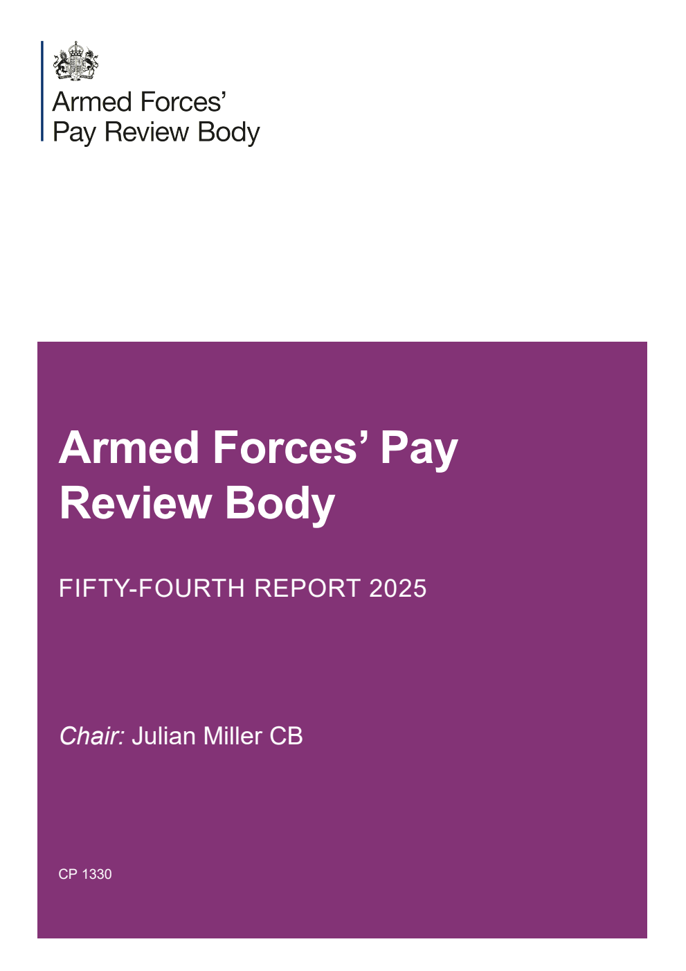 Armed Forces’ Pay Review Body Fifty-Fourth Report 2025