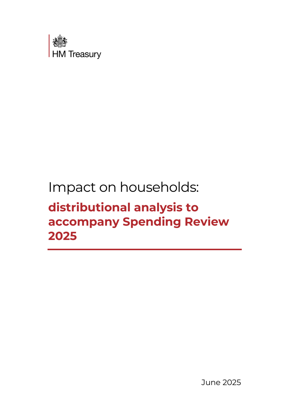 Impact on households: distributional analysis to accompany Spending Review 2025