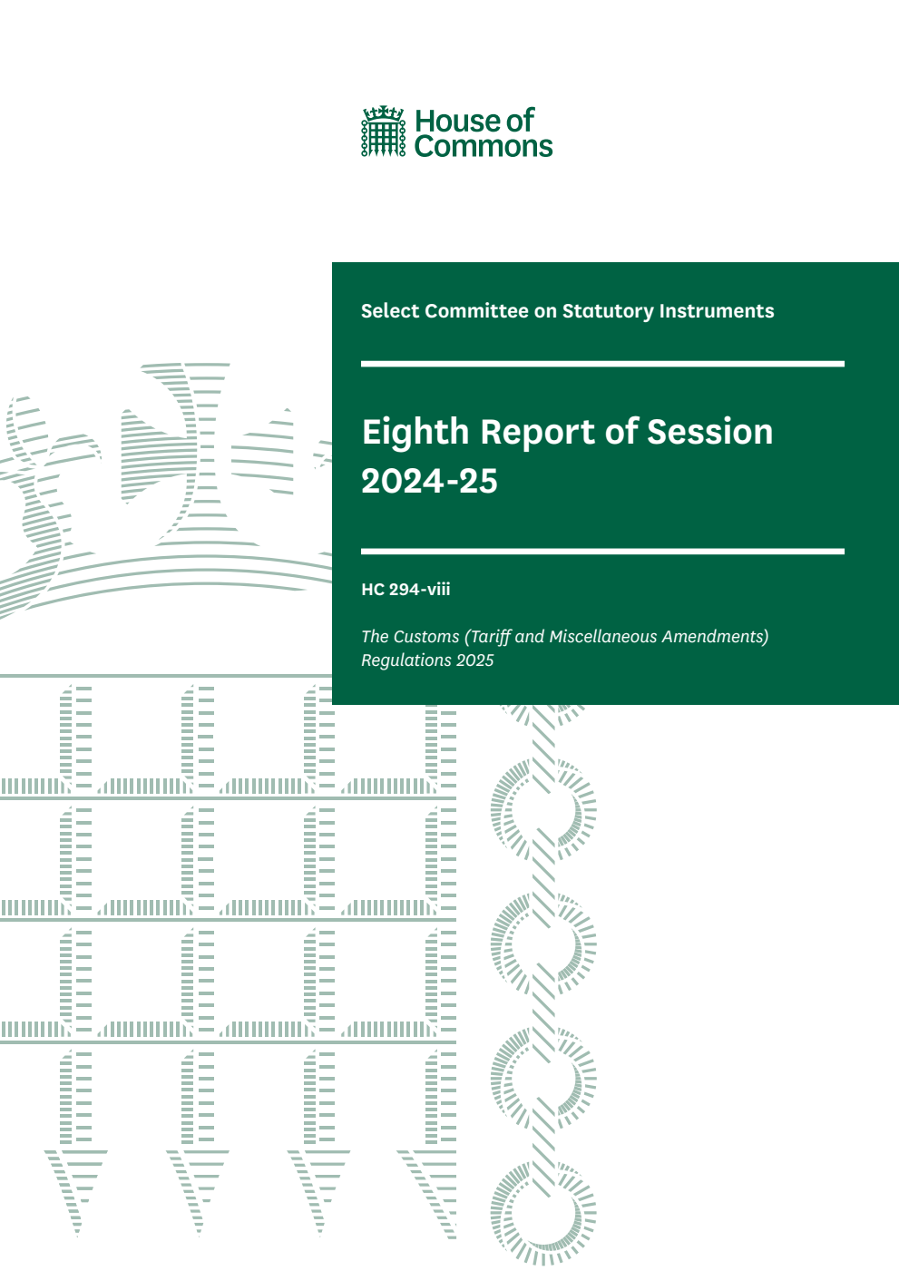 Statutory Instruments Committee 8th Report of Session 2024-25