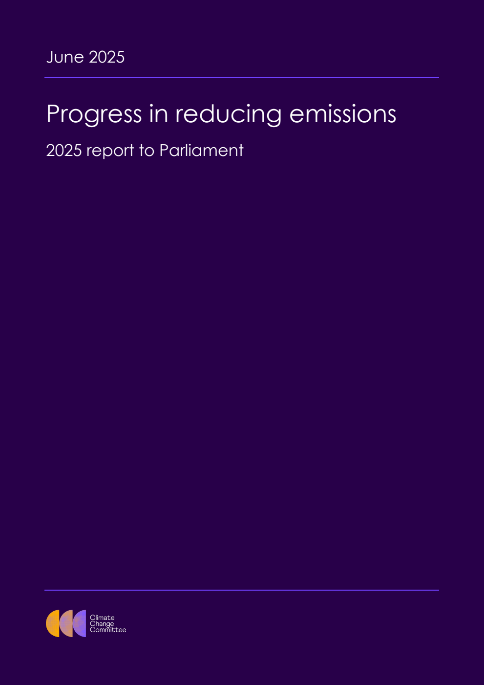 Progress in reducing emissions. 2025 Report to Parliament