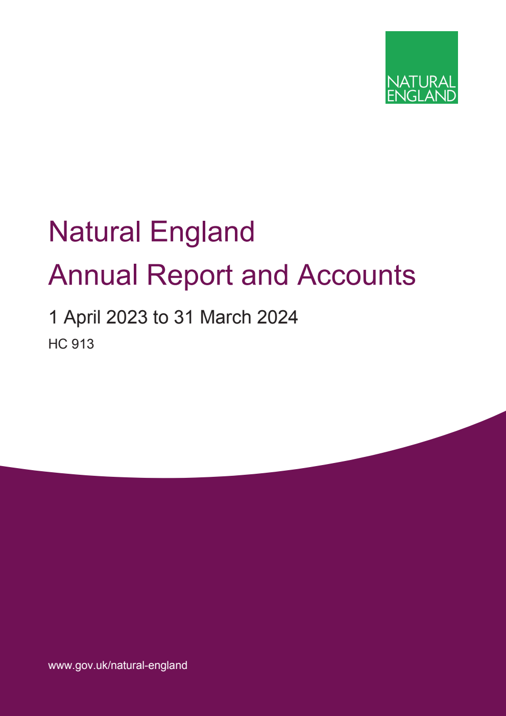 Natural England Annual Report and Accounts 1 April 2023 to 31 March 2024