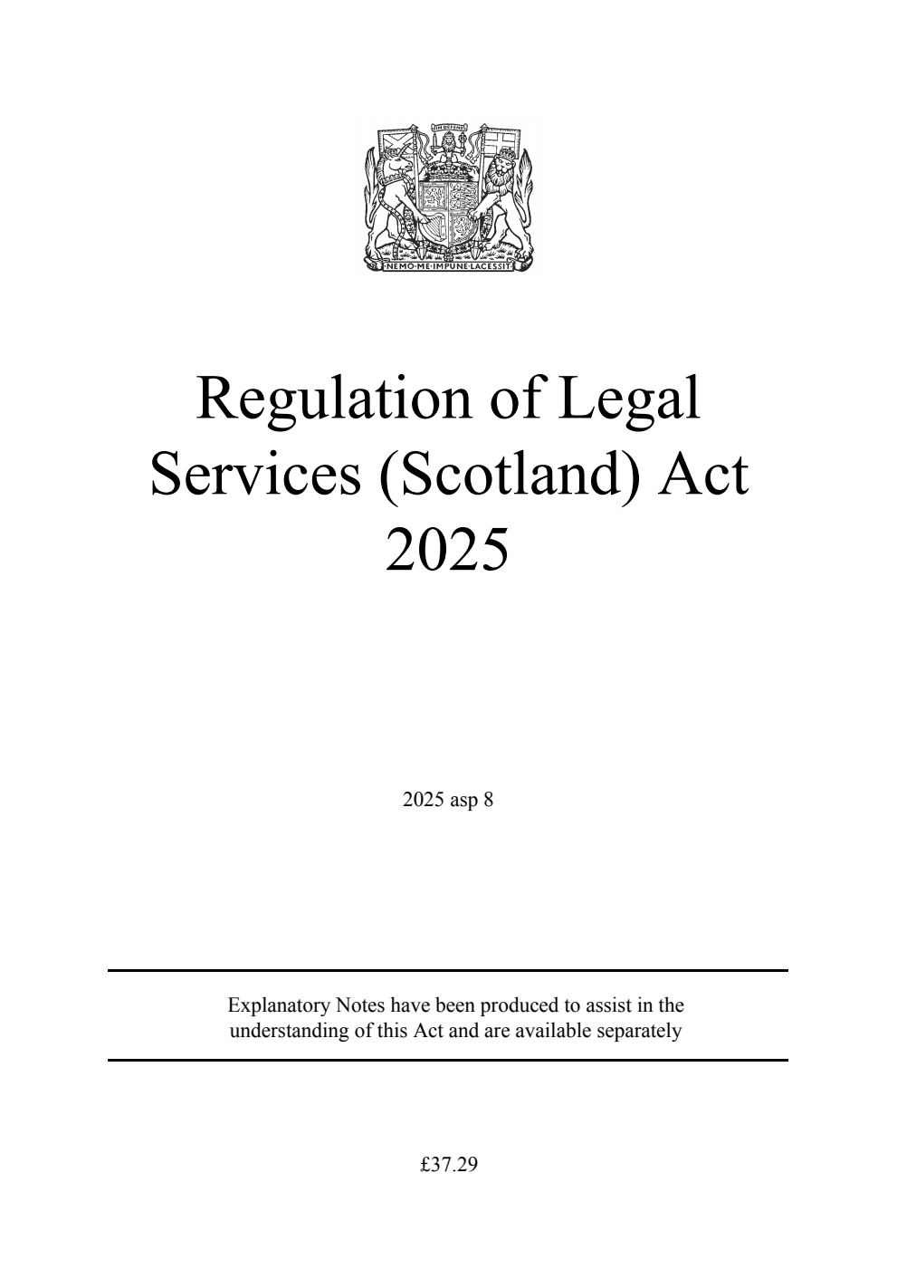 Regulation of Legal Services (Scotland) Act 2025