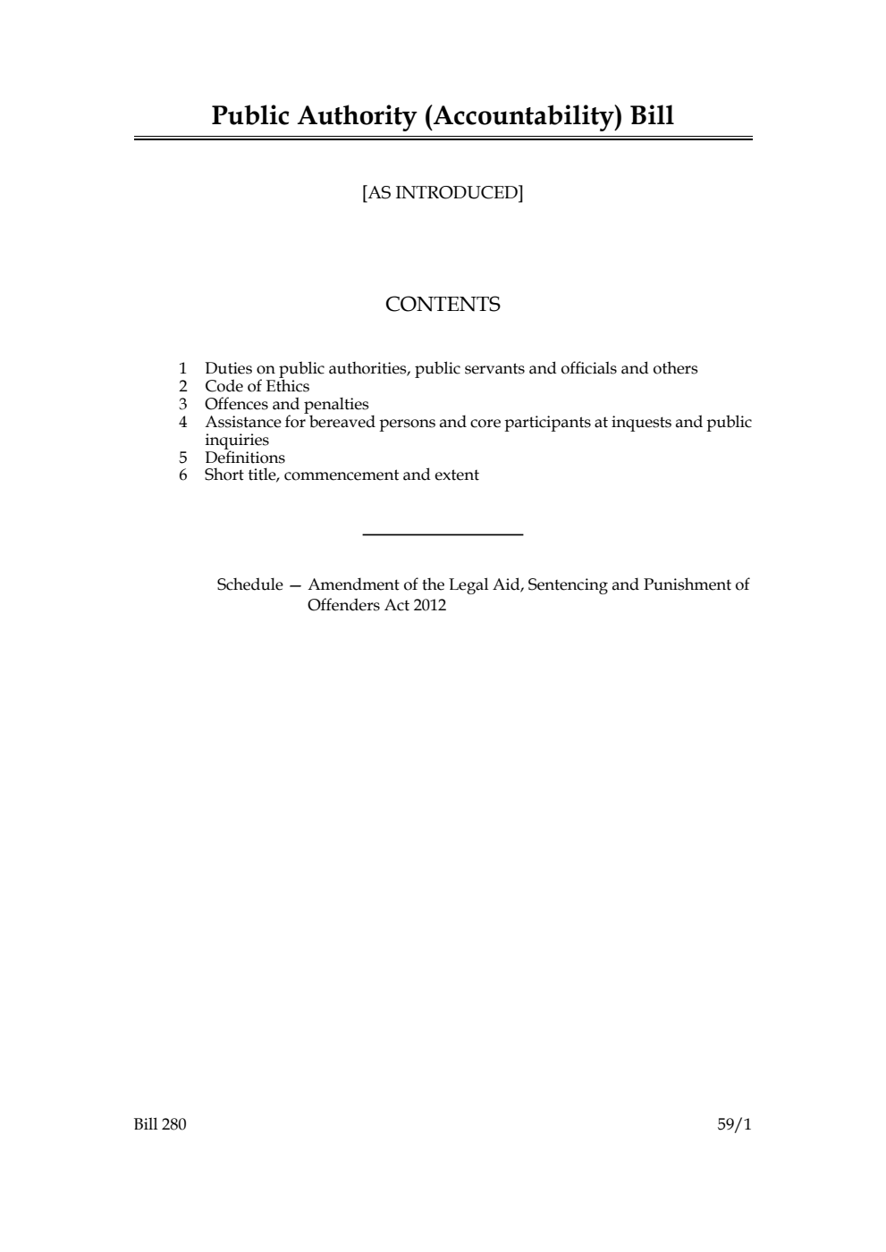 Public Authority (Accountability) Bill