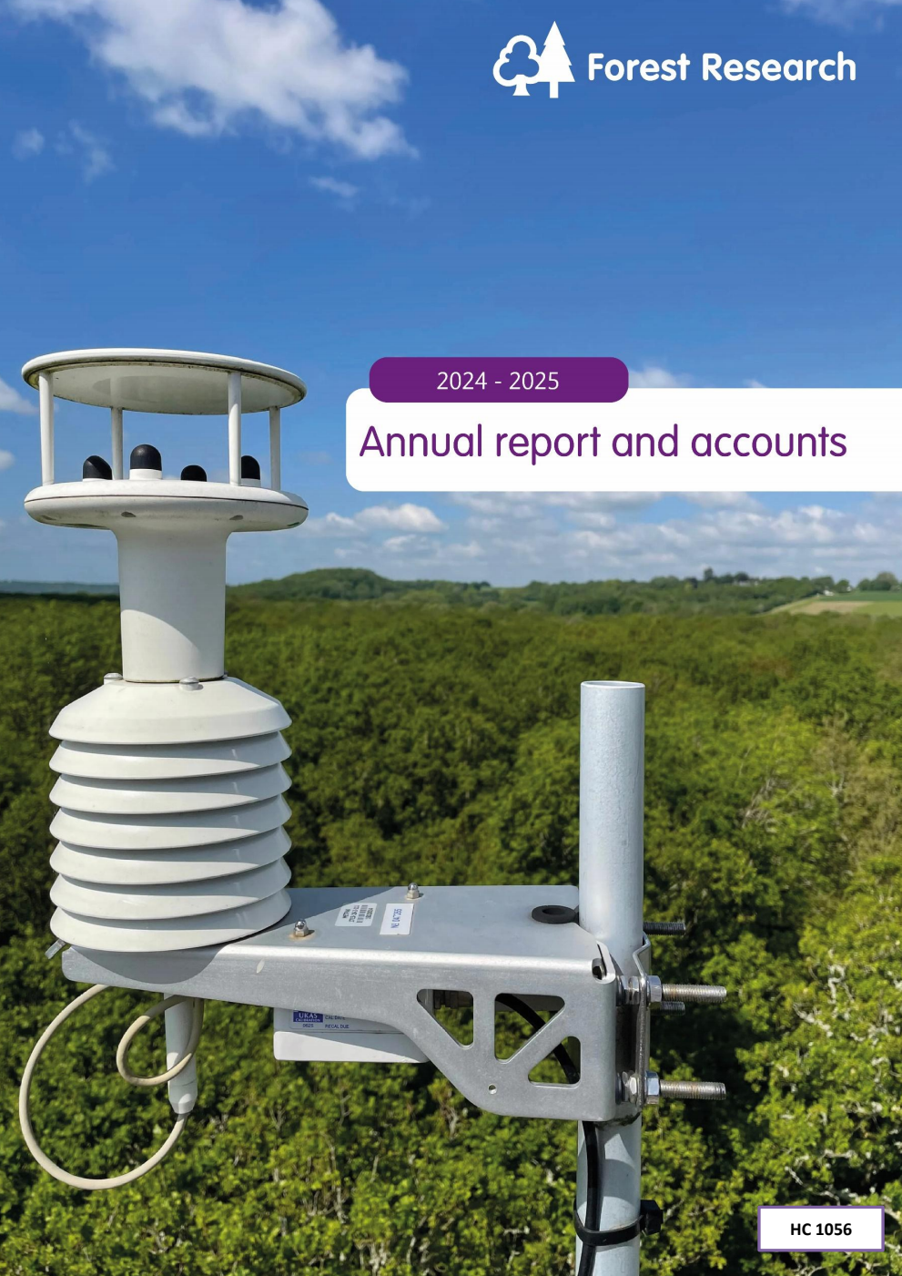 Forest Research Annual Report and Accounts 2024 to 2025 for the period 1 April 2024 to 31 March 2025