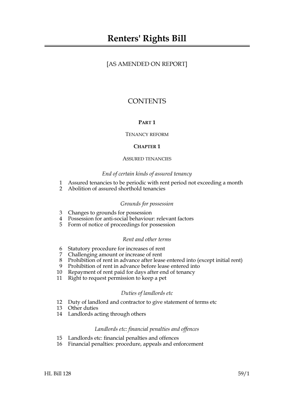 Renters' Rights Bill [as amended on Report]