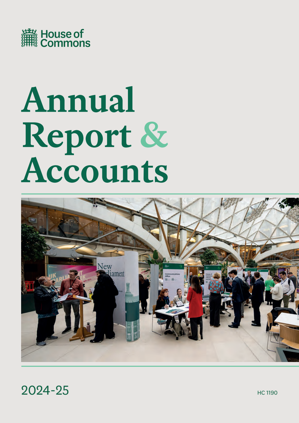 The House of Commons. Administration Annual Report and Accounts 2024-25 (for the year ended 31 March 2025)