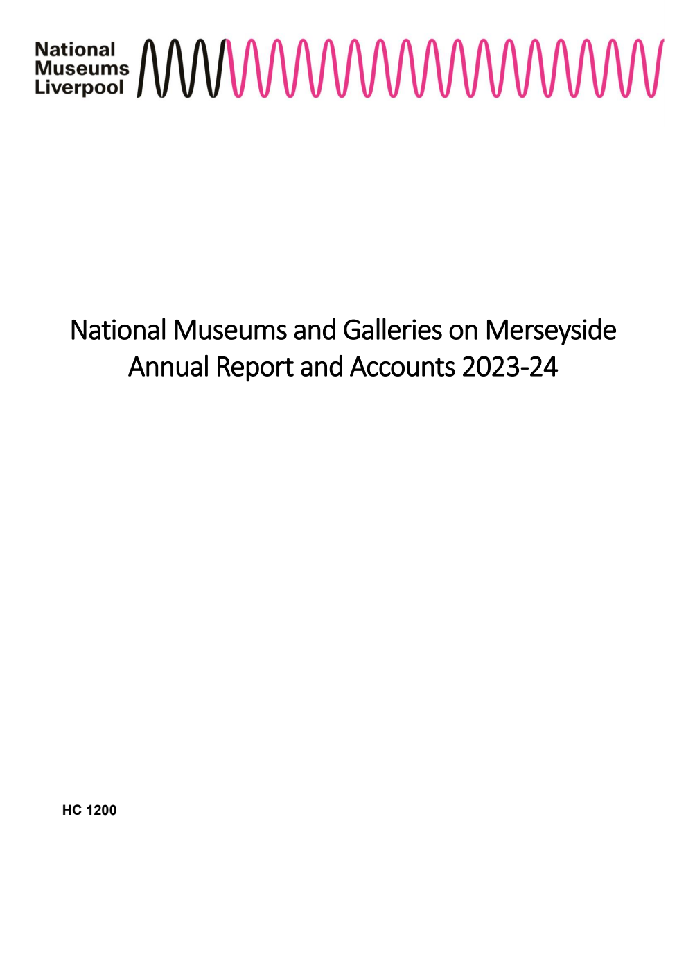 National Museums and Galleries on Merseyside Annual report and accounts 2023-24