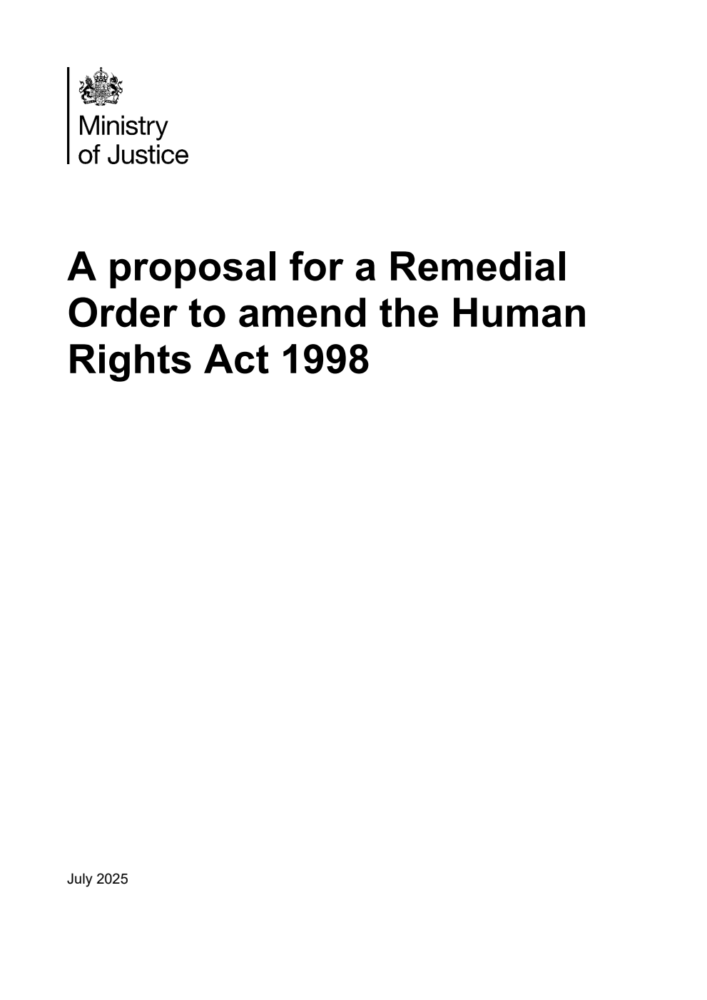 A proposal for a Remedial Order to amend the Human Rights Act 1998