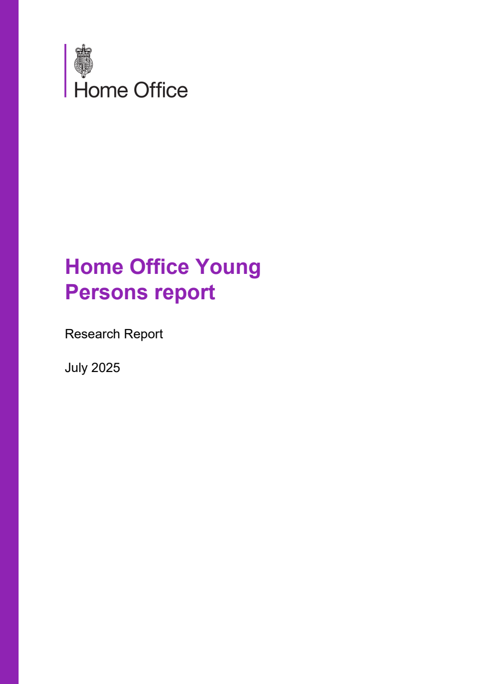 Home Office Research Report Home Office Young Persons report