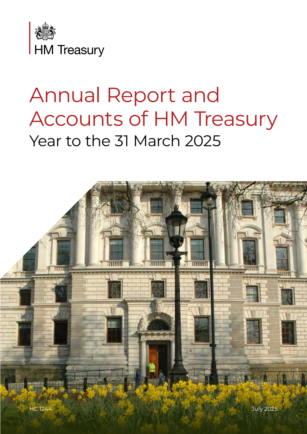 Annual Report and Accounts of HM Treasury Year to the 31 March 2025