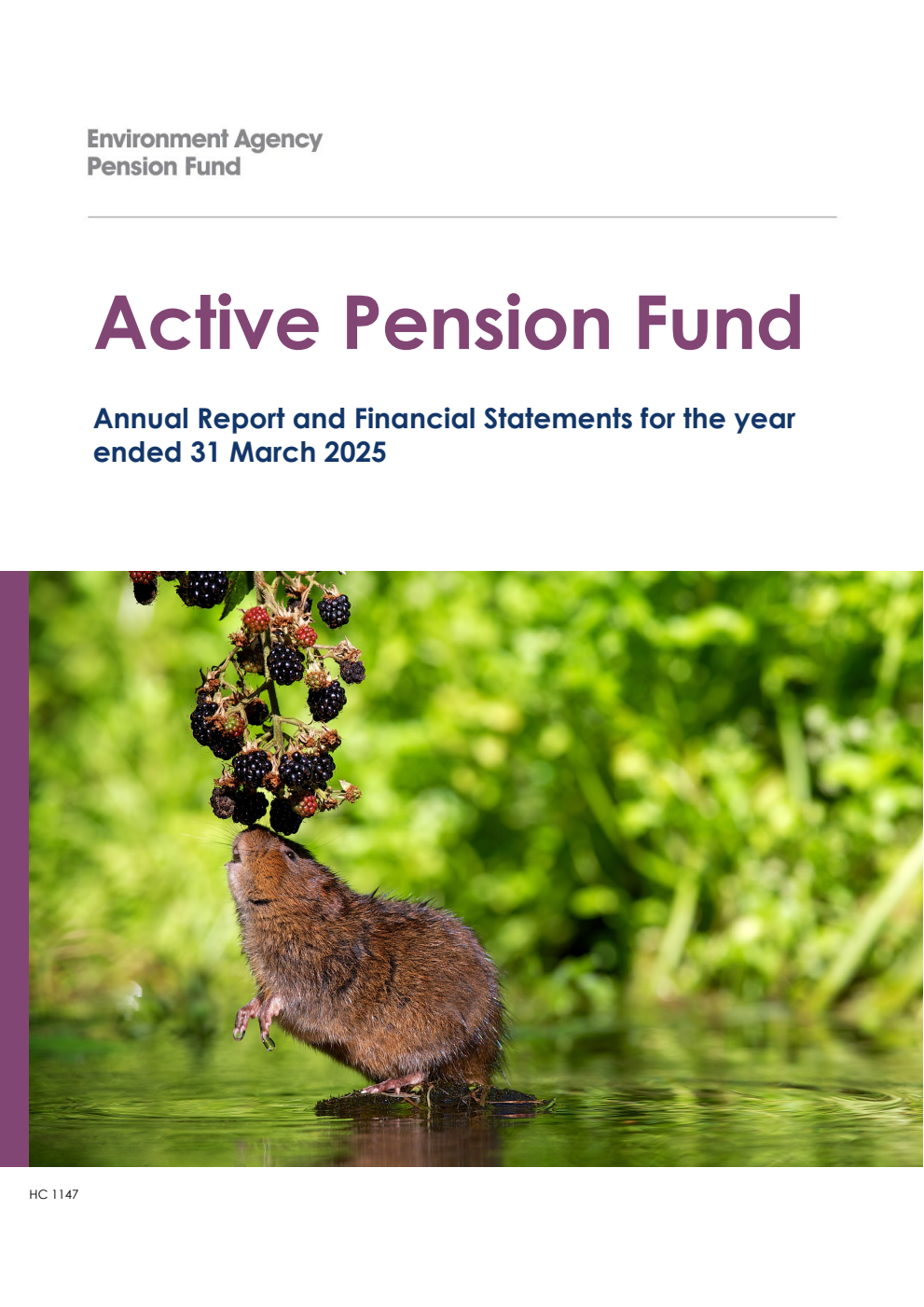 Environment Agency Active Pension Fund Annual Report and Financial Statements for the year ended 31 March 2025
