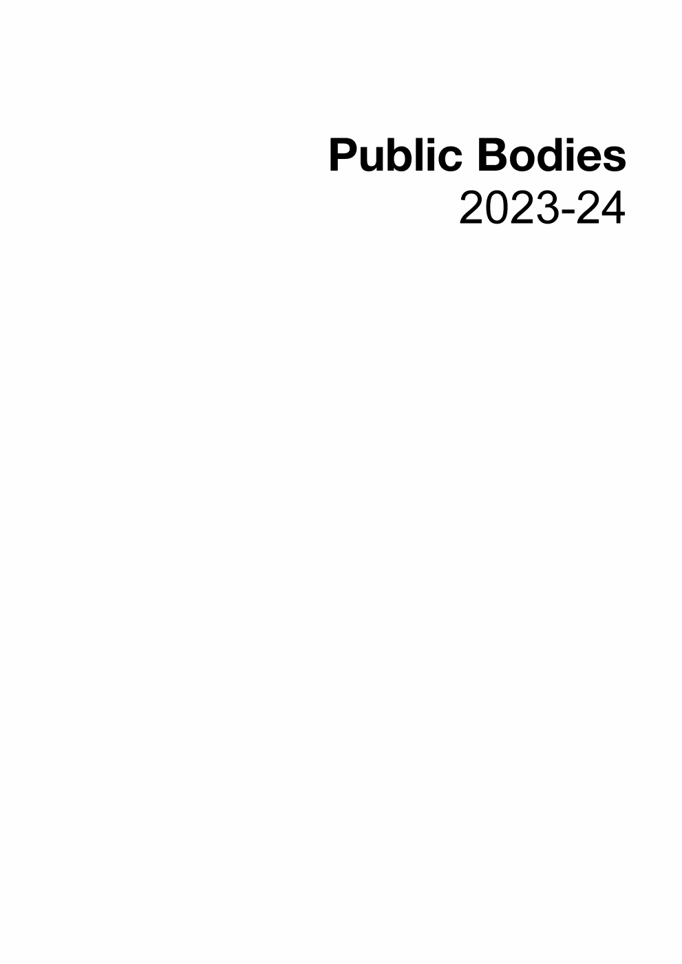 Public Bodies 2023-24