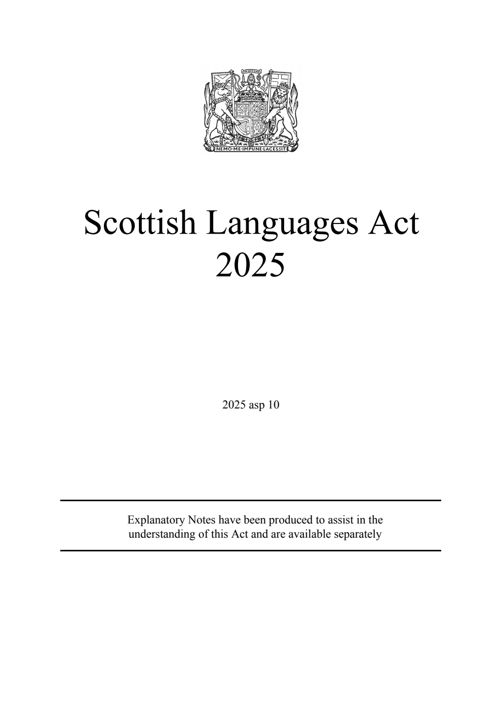 Scottish Languages Act 2025