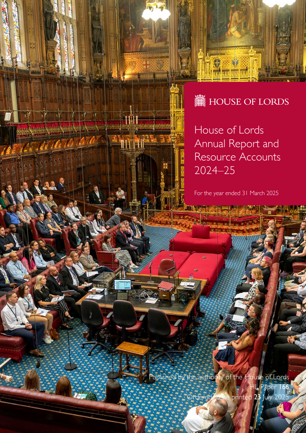 House of Lords Annual Report and Resource Accounts 2024-25 for the year ended 31 March 2025