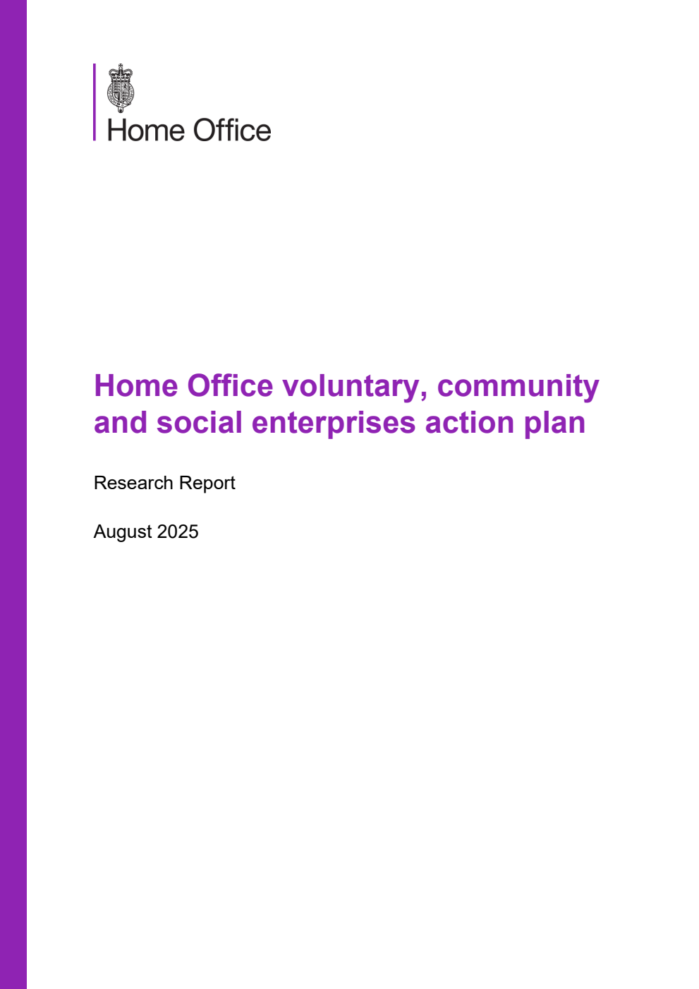 Home Office Research Report Home Office voluntary, community and social enterprises action plan