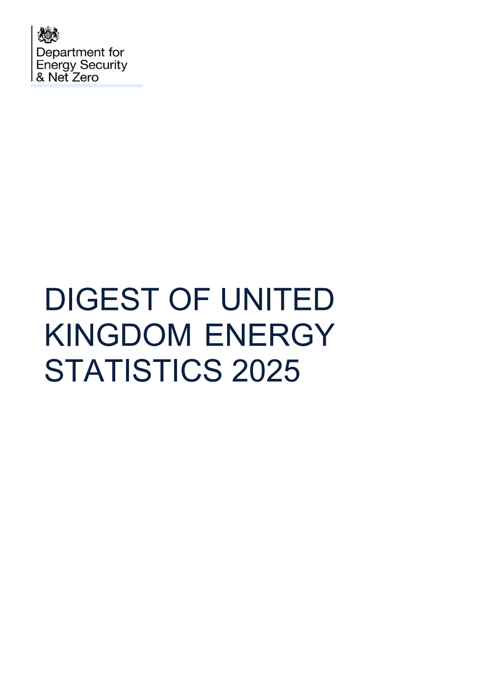 Digest of United Kingdom Energy Statistics 2025