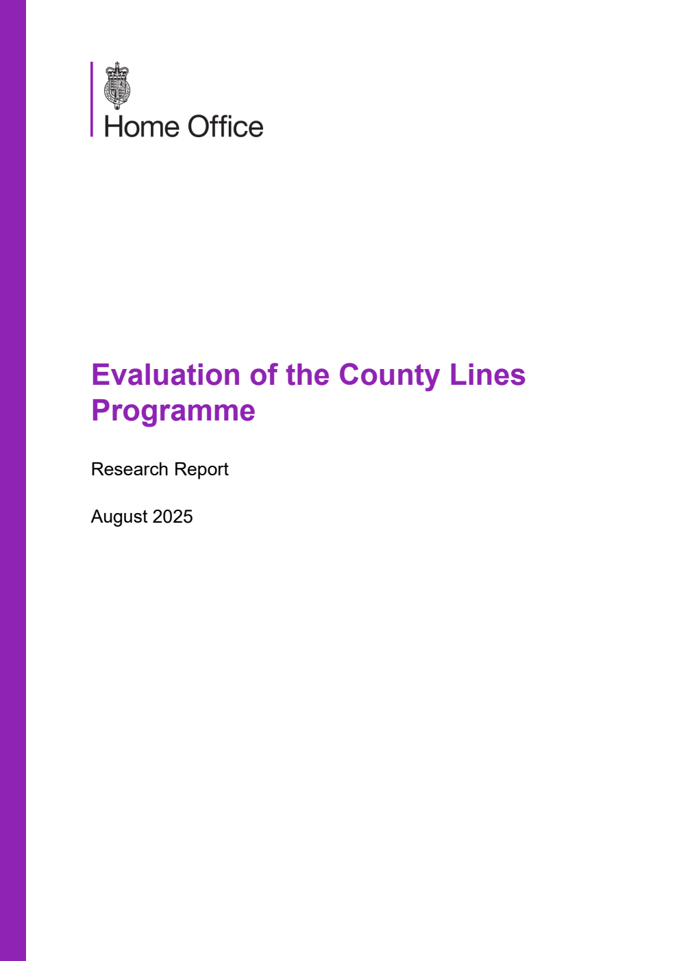 Home Office Research Report Evaluation of the County Lines Programme