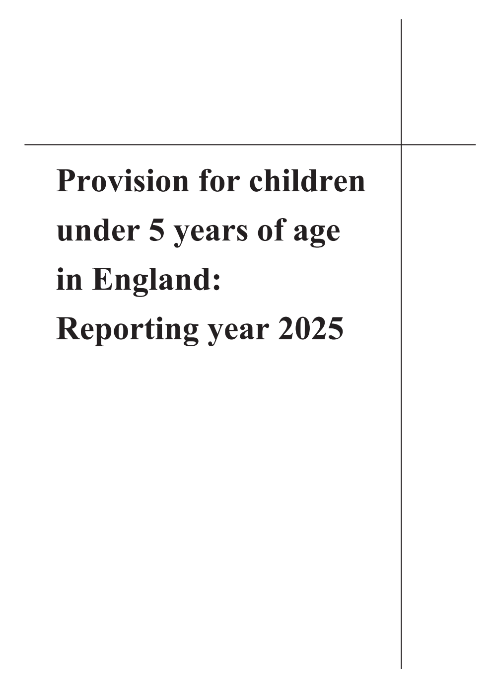 Provision for children under 5 years of age in England: Reporting year 2025