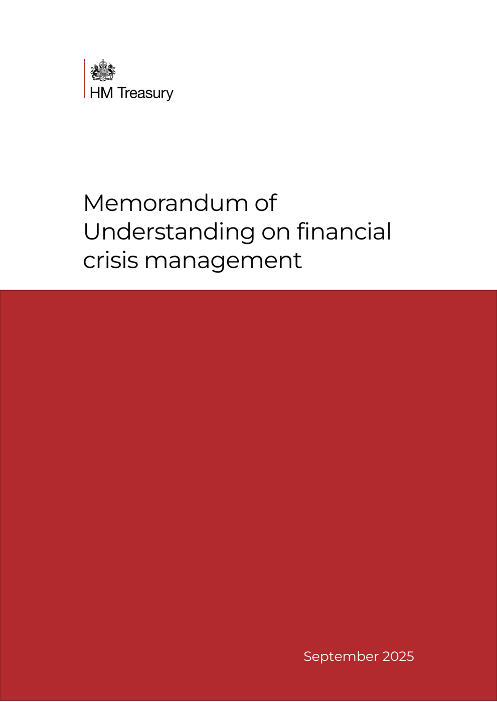 Memorandum of Understanding on financial crisis management