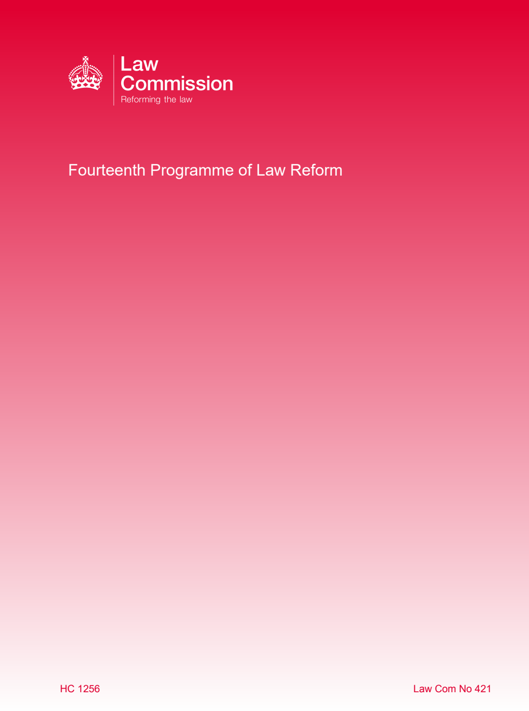 Law Commission No. 421 Fourteenth Programme of Law Reform