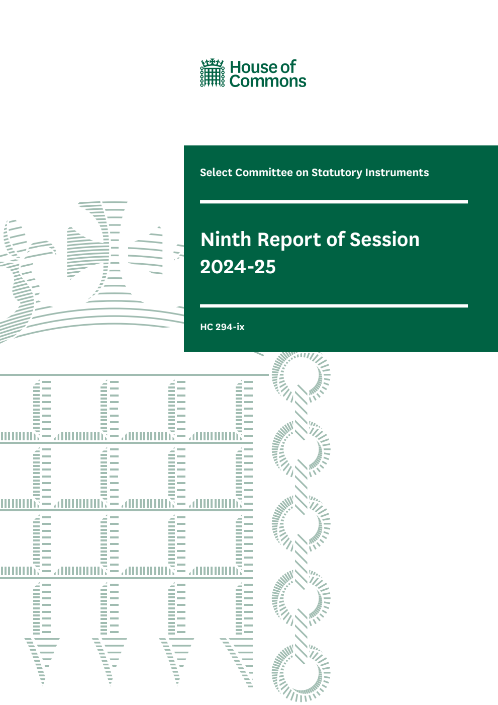 Statutory Instruments Committee 9th Report of Session 2024-25