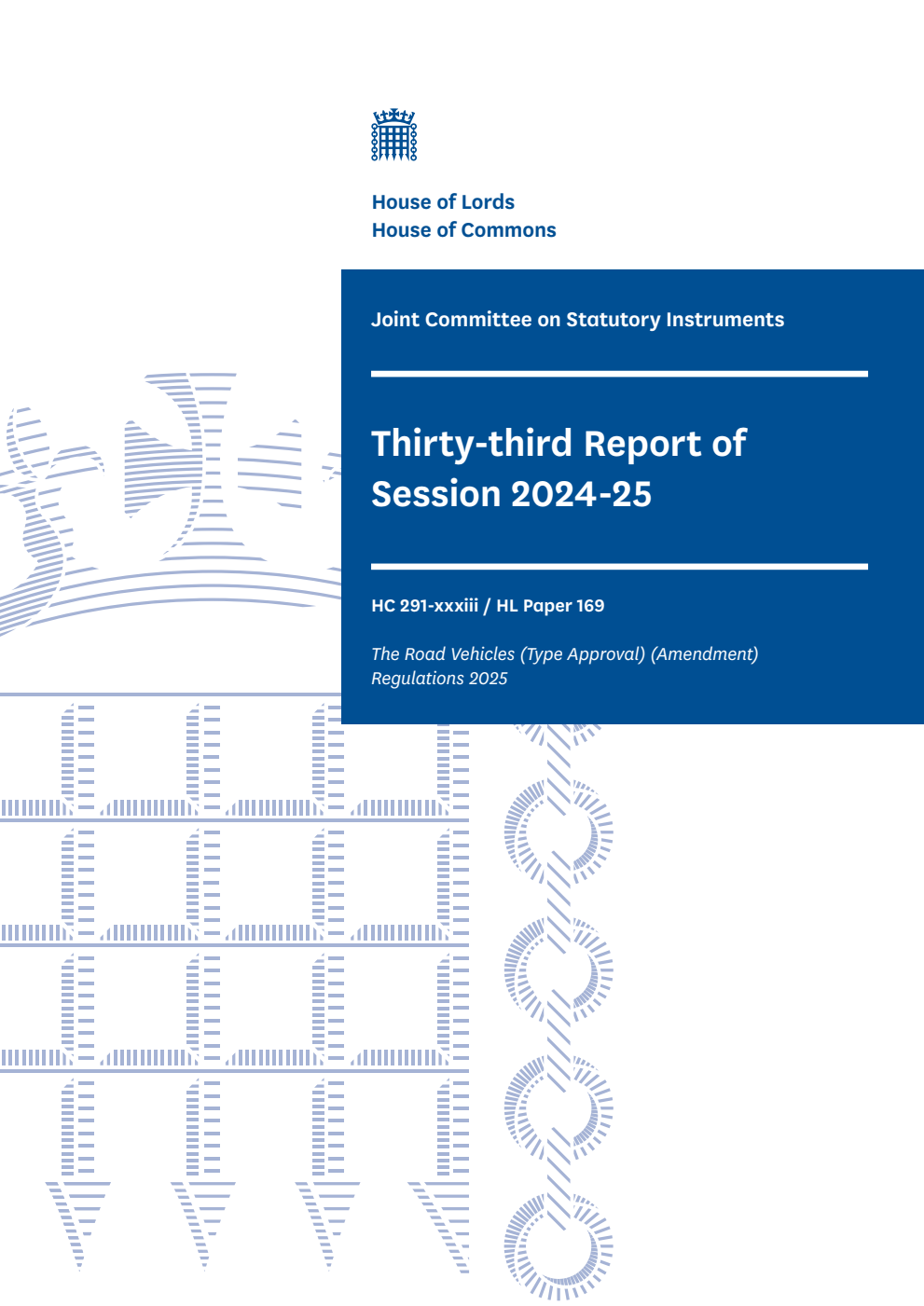 Joint Committee on Statutory Instruments 33rd Report of Session 2024-25