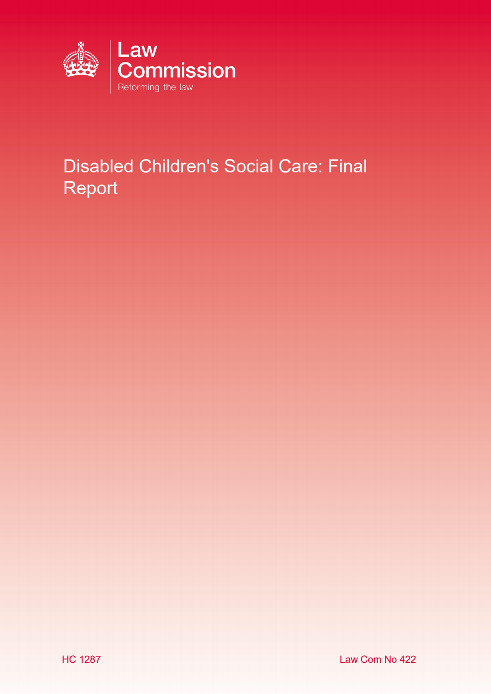 Law Commission No. 422 Disabled Children's Social Care: Final Report