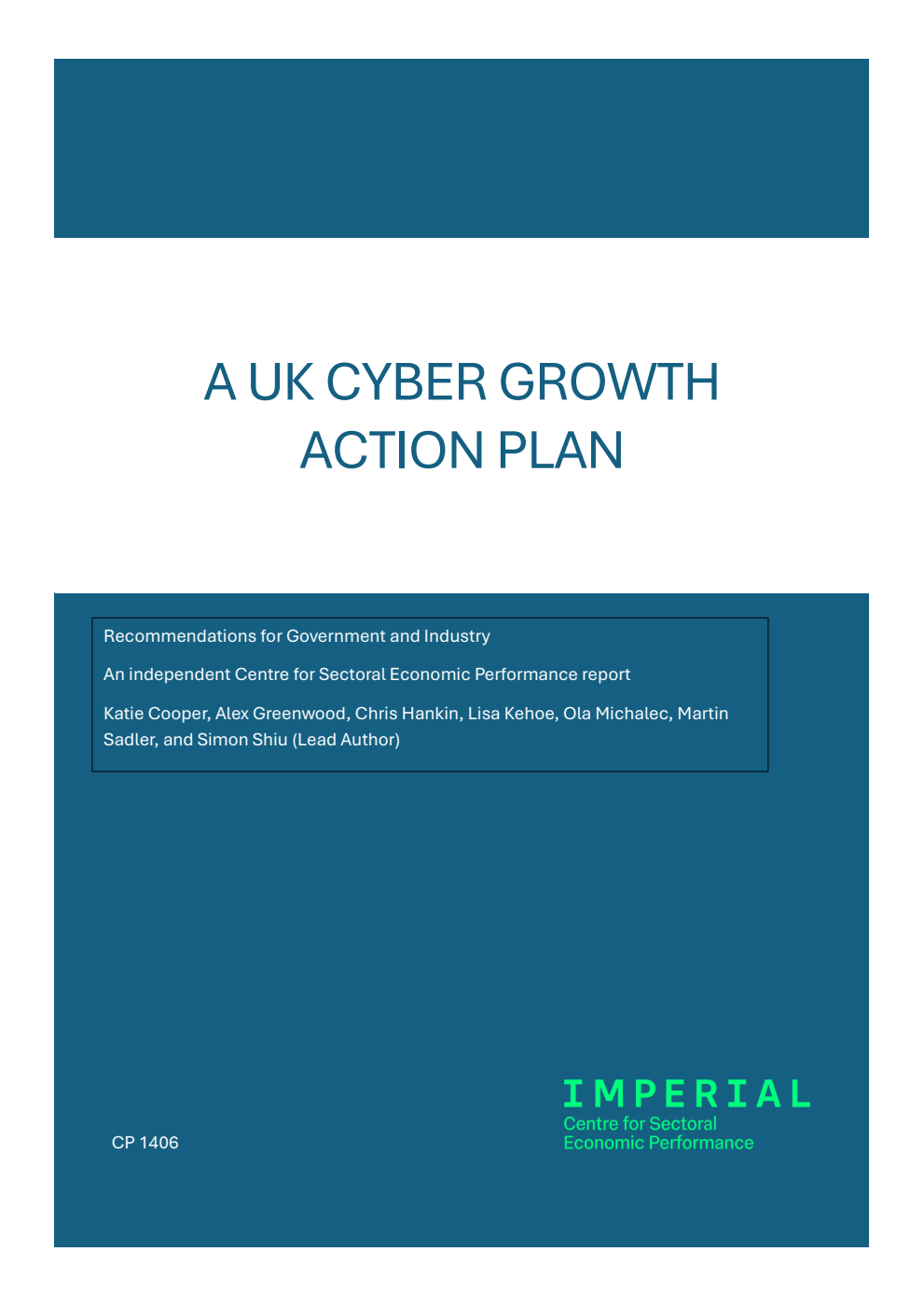 A UK Cyber Growth Action Plan 2025. September 2025