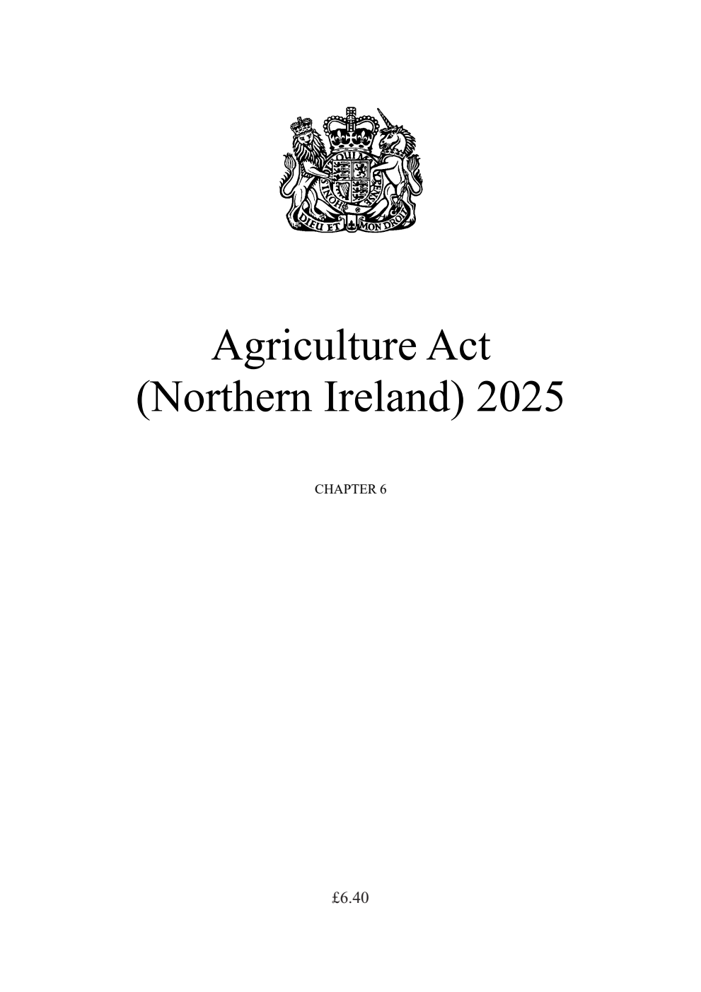 Agriculture Act (Northern Ireland) 2025