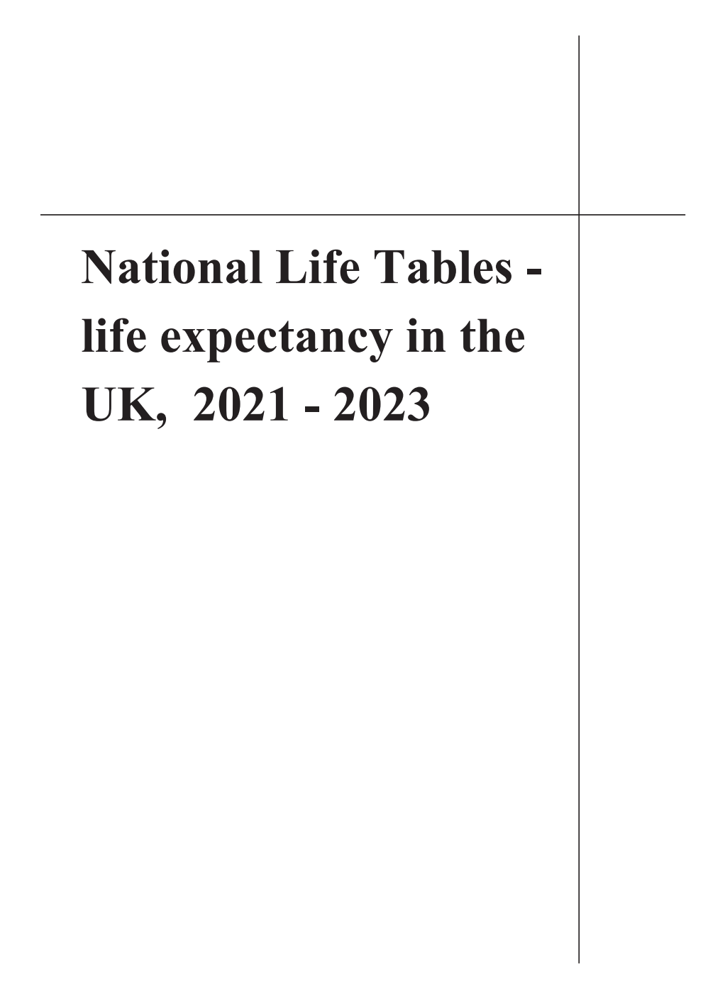 National Life Tables - life expectancy in the UK, 2021 - 2023