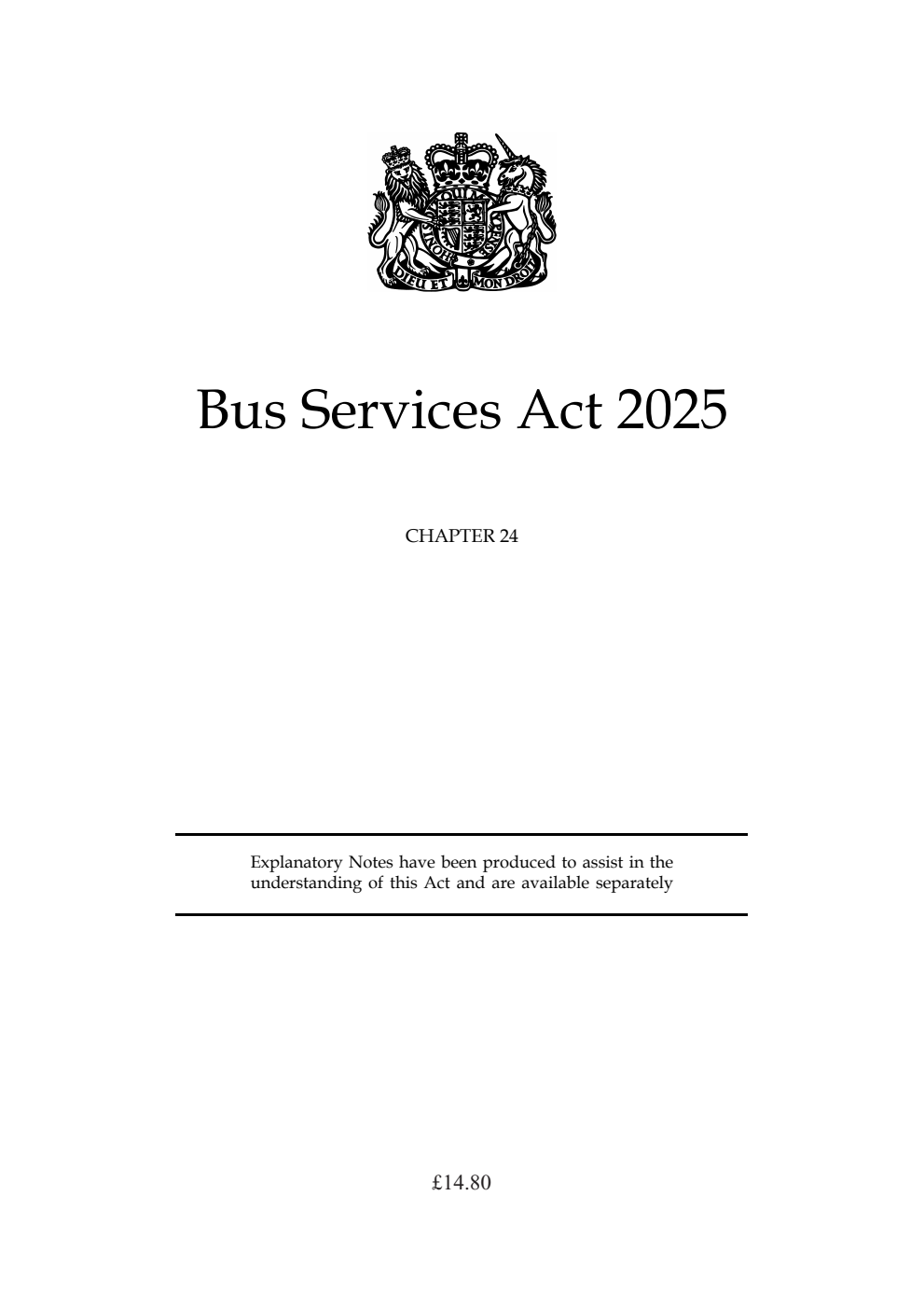 Bus Services Act 2025: Chapter 24