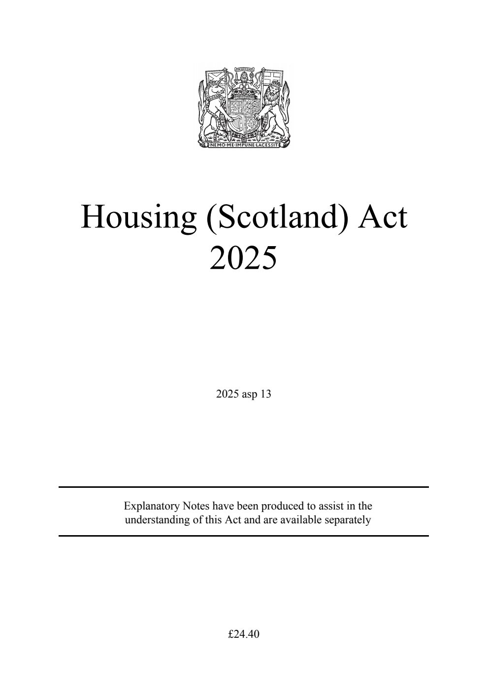 Housing (Scotland) Act 2025