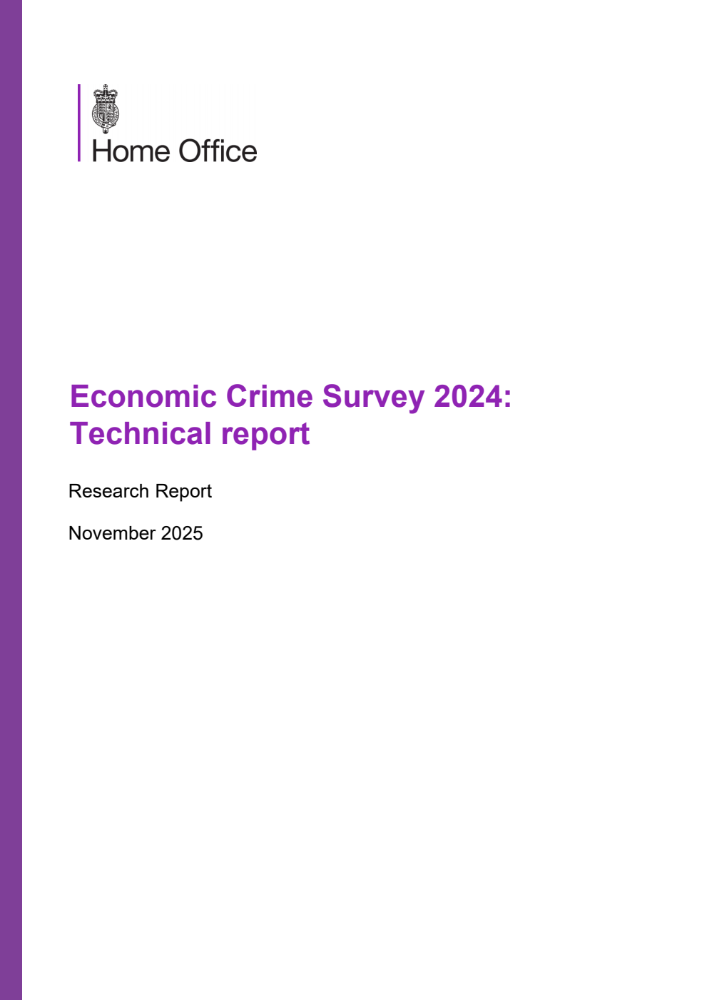 Home Office Research Report Economic Crime Survey 2024: Technical report