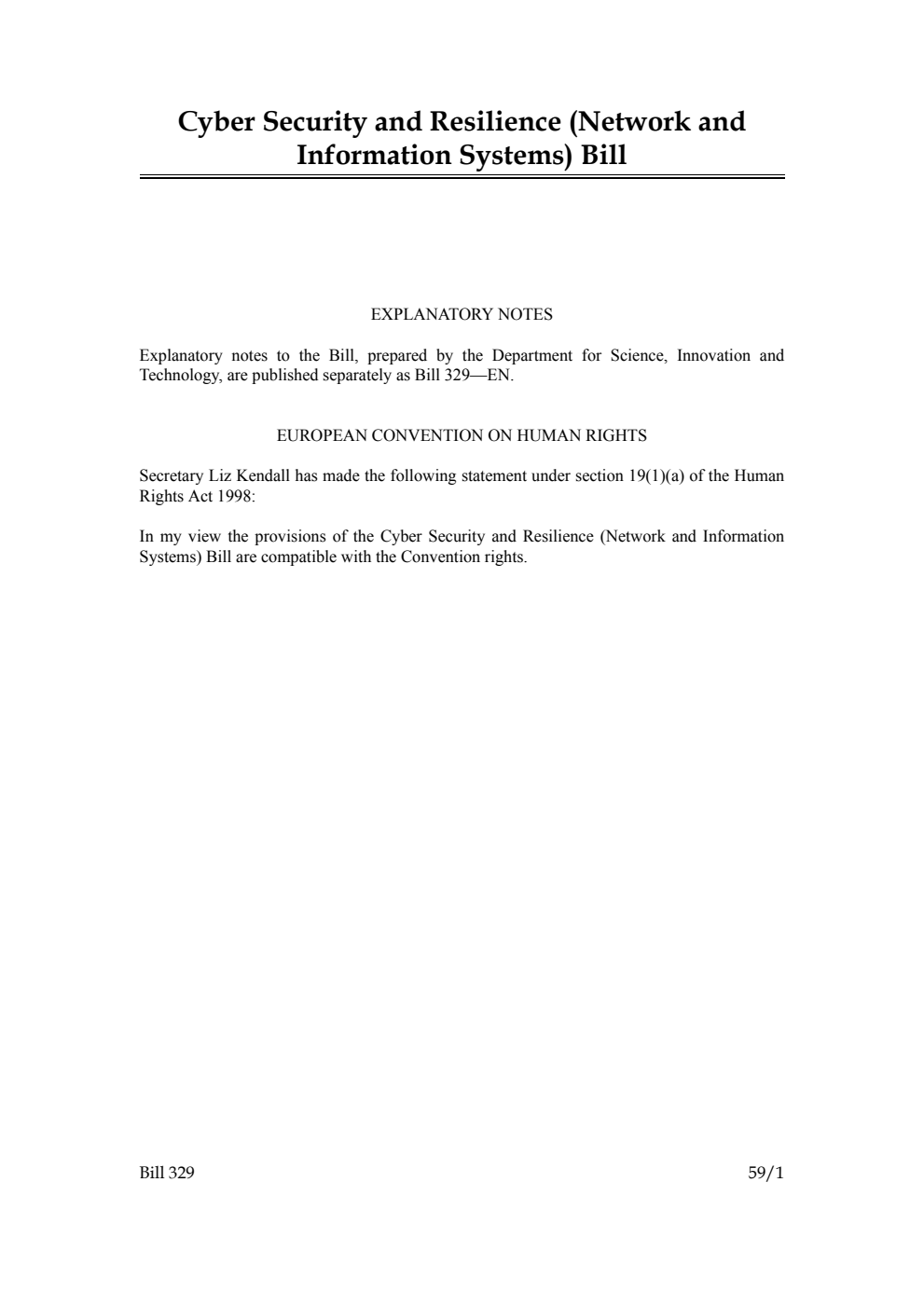 Cyber Security and Resilience (Network and Information Systems) Bill