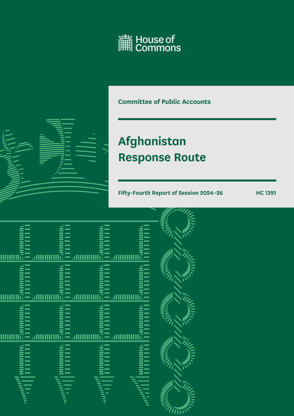 Public Accounts Committee 54th Report. Afghanistan Response Route