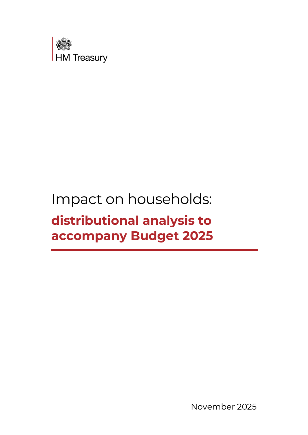 Impact on households: distributional analysis to accompany Budget 2025