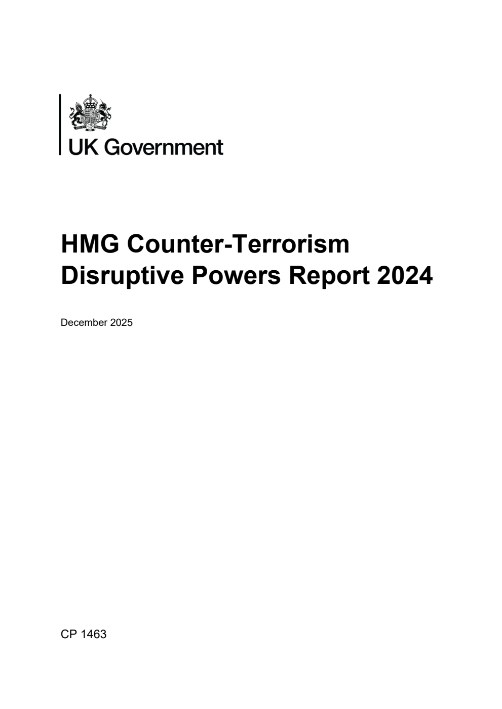 HMG Counter-Terrorism Disruptive Powers Report 2024