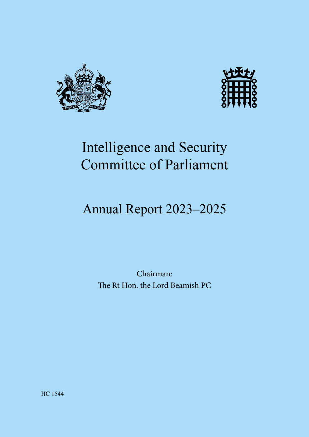 Intelligence and Security Committee of Parliament Annual Report 2023-2025