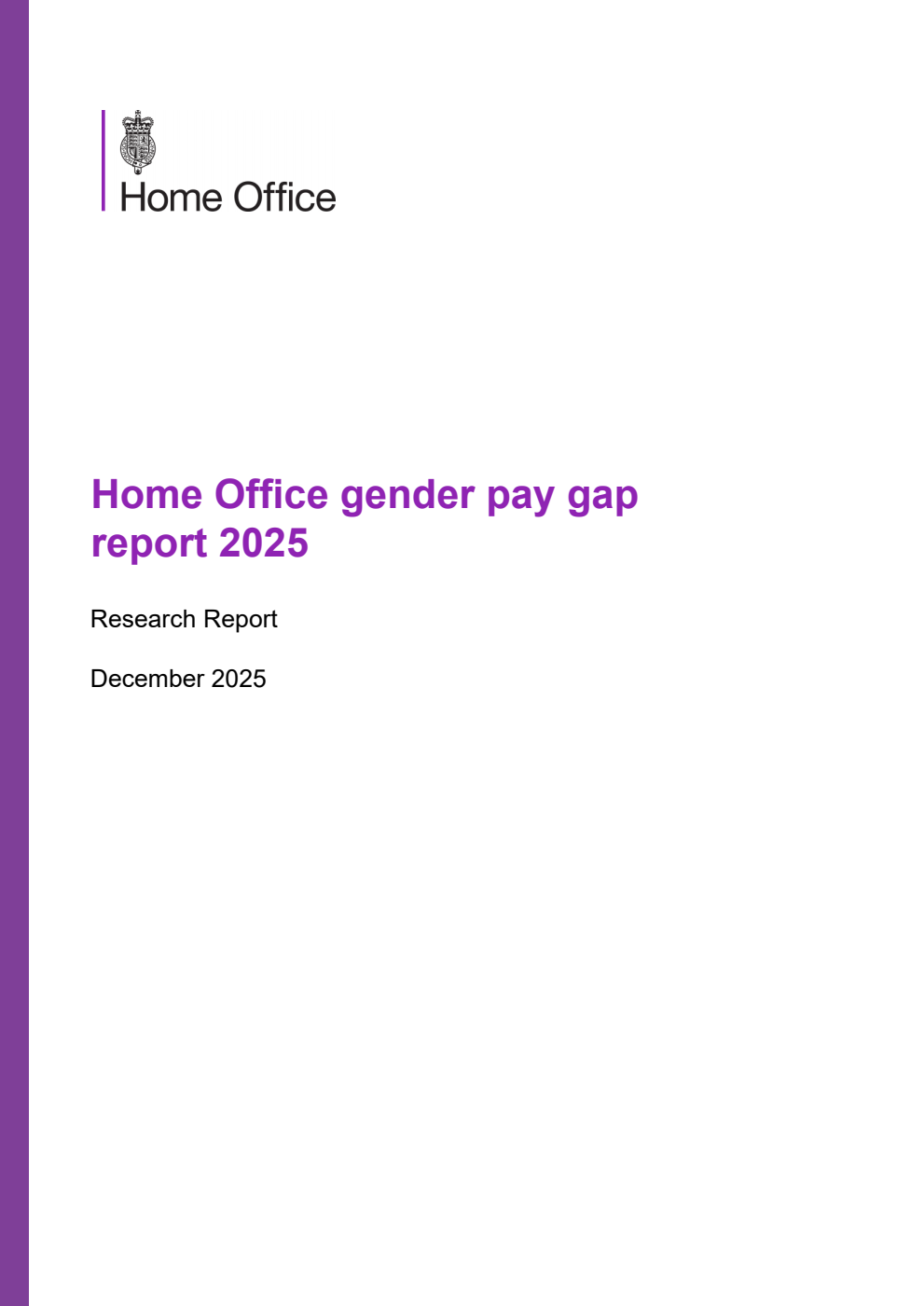 Home Office Research Report Home Office gender pay gap report 2025
