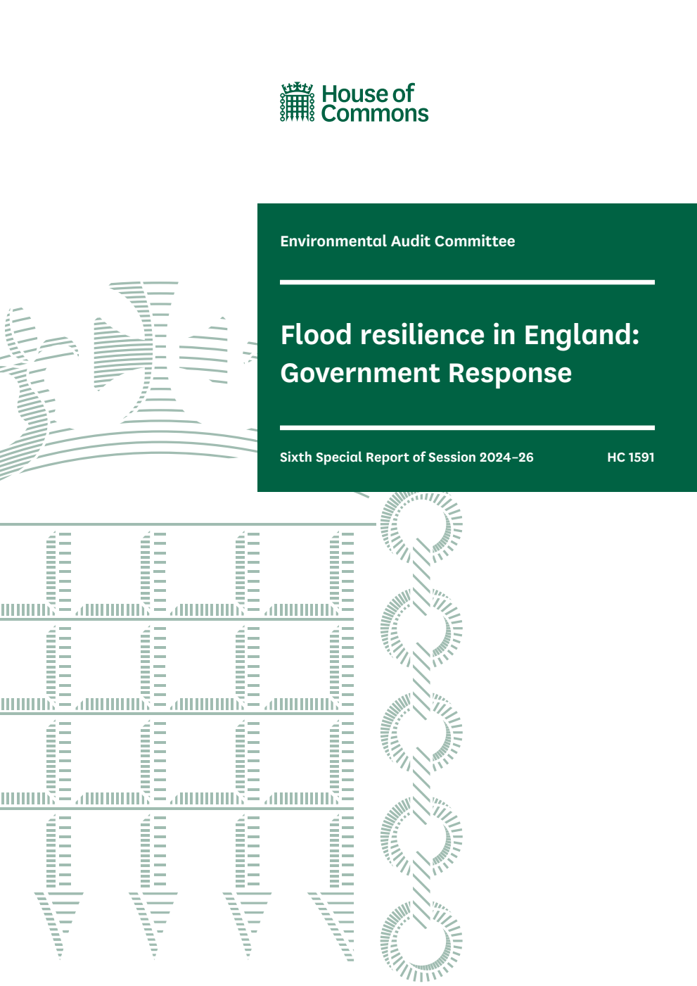 Environmental Audit Committee 6th Special Report. Flood resilience in England: Government Response