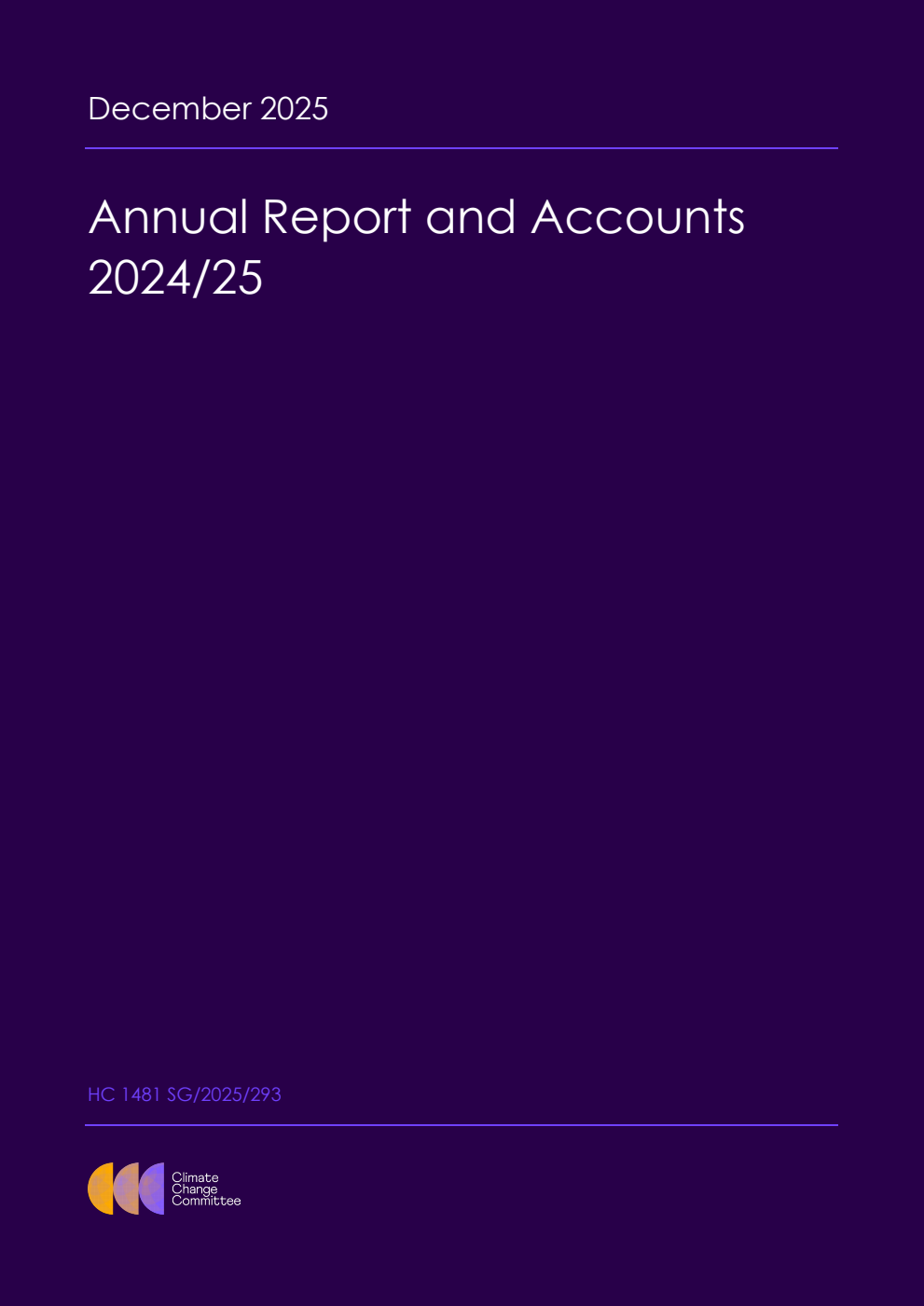 Climate Change Committee’s Annual Report and Accounts 1 April 2024 to 31 March 2025