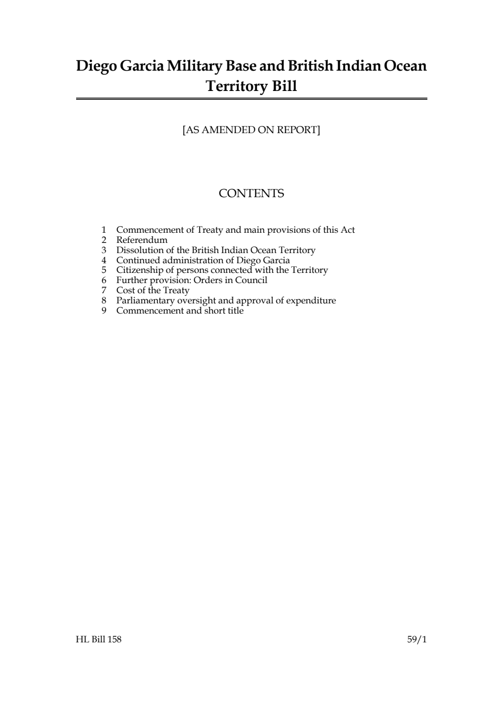 Diego Garcia Military Base and British Indian Ocean Territory Bill [as amended on Report]