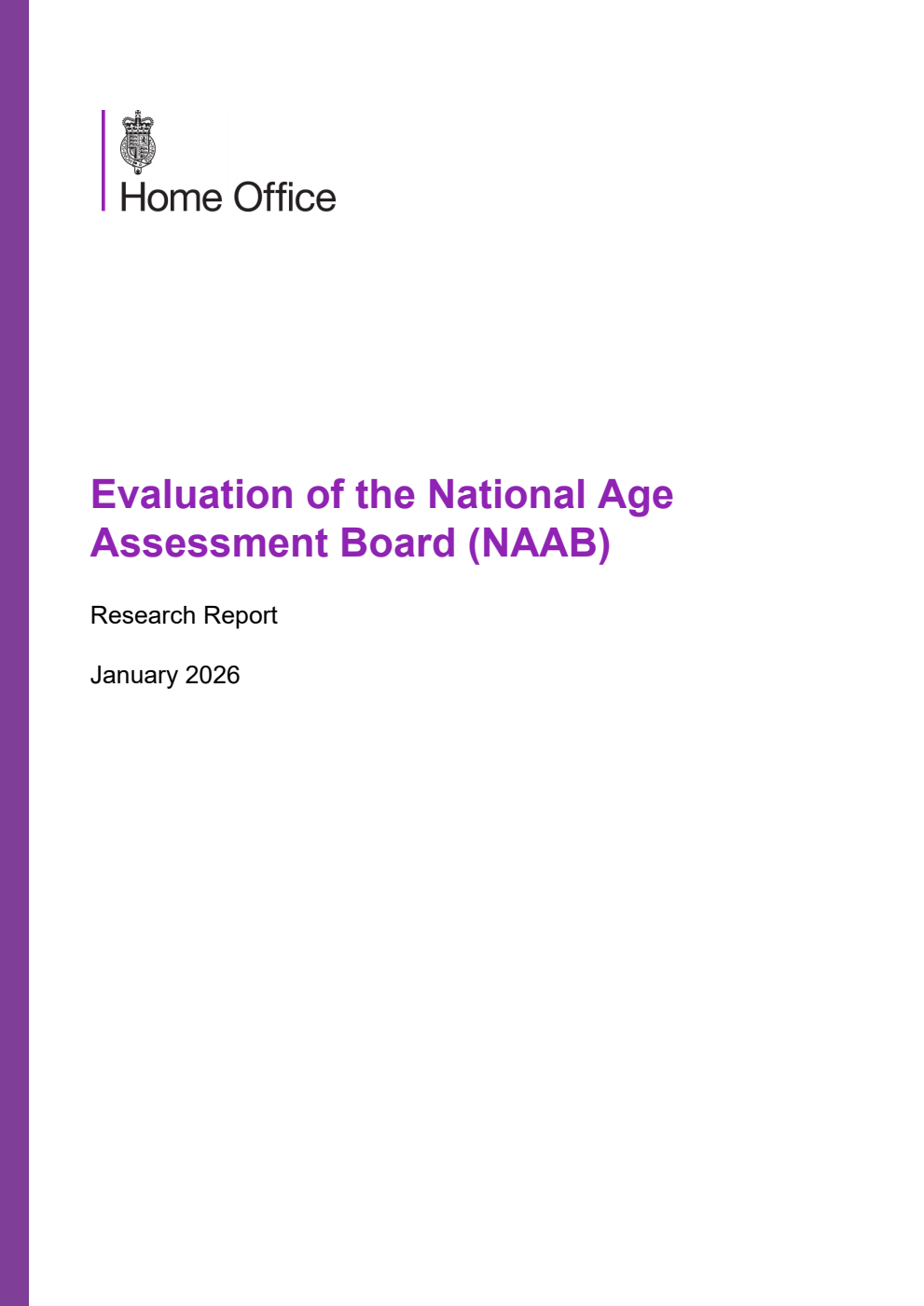 Home Office Research Report Evaluation of the National Age Assessment Board (NAAB)