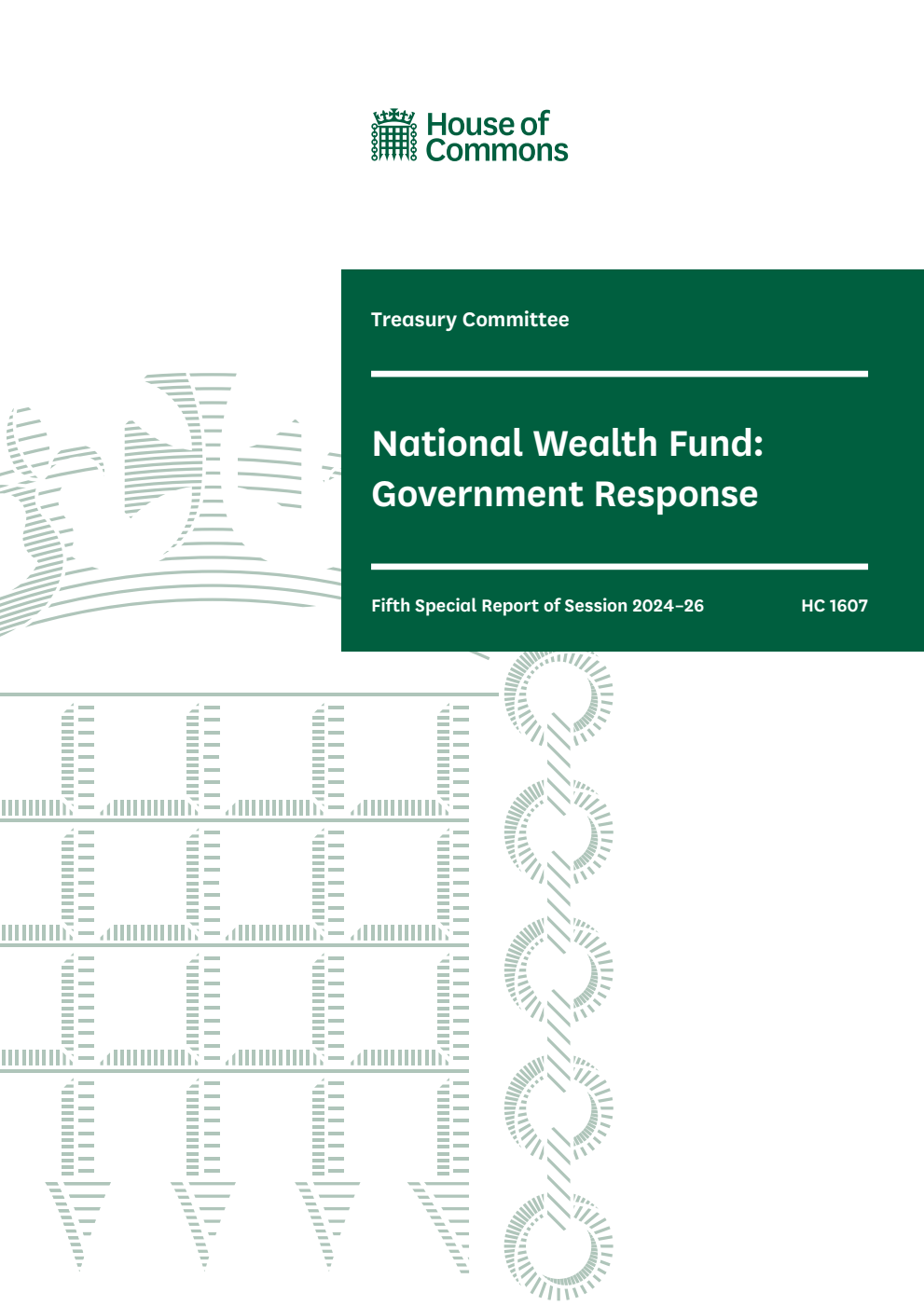 Treasury Committee 5th Special Report. National Wealth Fund: Government Response