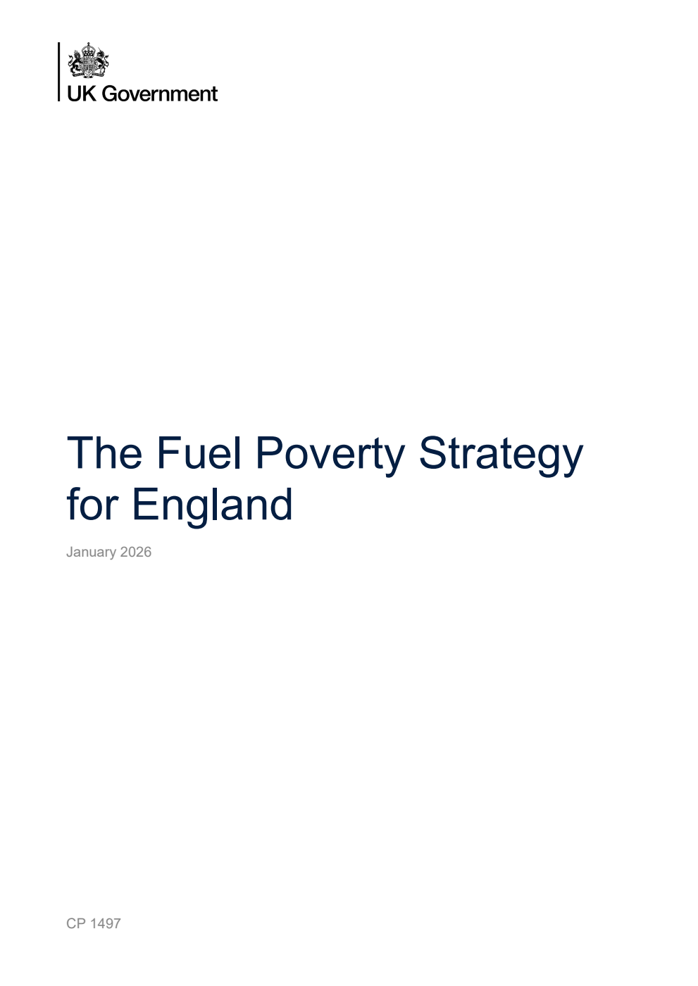The Fuel Poverty Strategy for England. January 2026