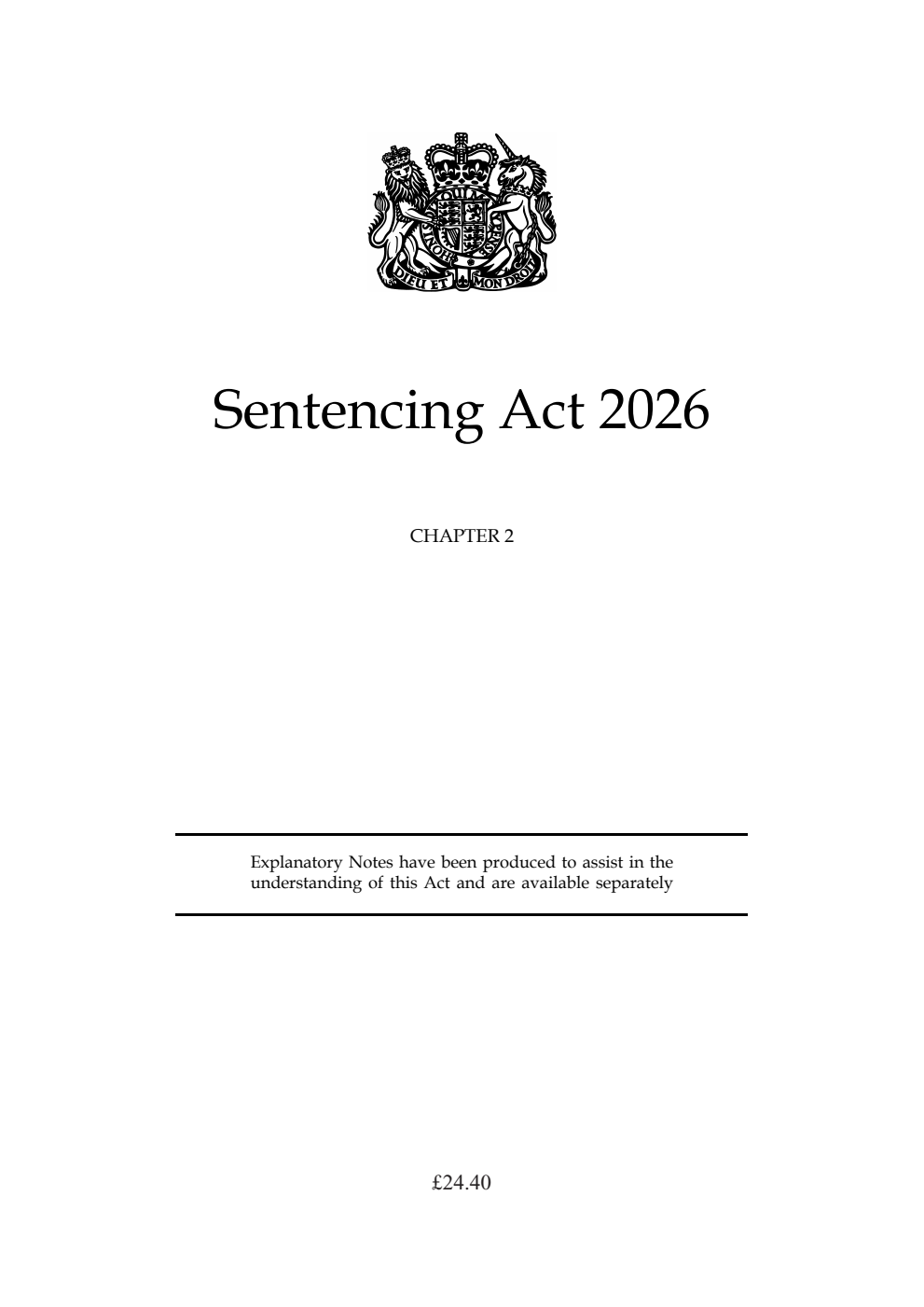 Sentencing Act 2026: Chapter 2