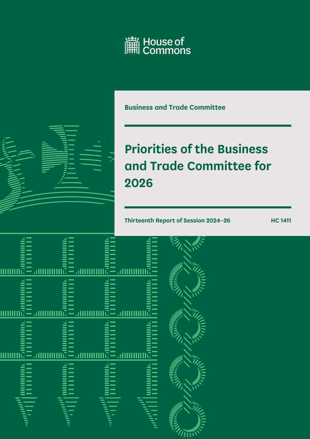Business and Trade Committee 13th Report. Priorities of the Business and Trade Committee for 2026 Volume 1. Report