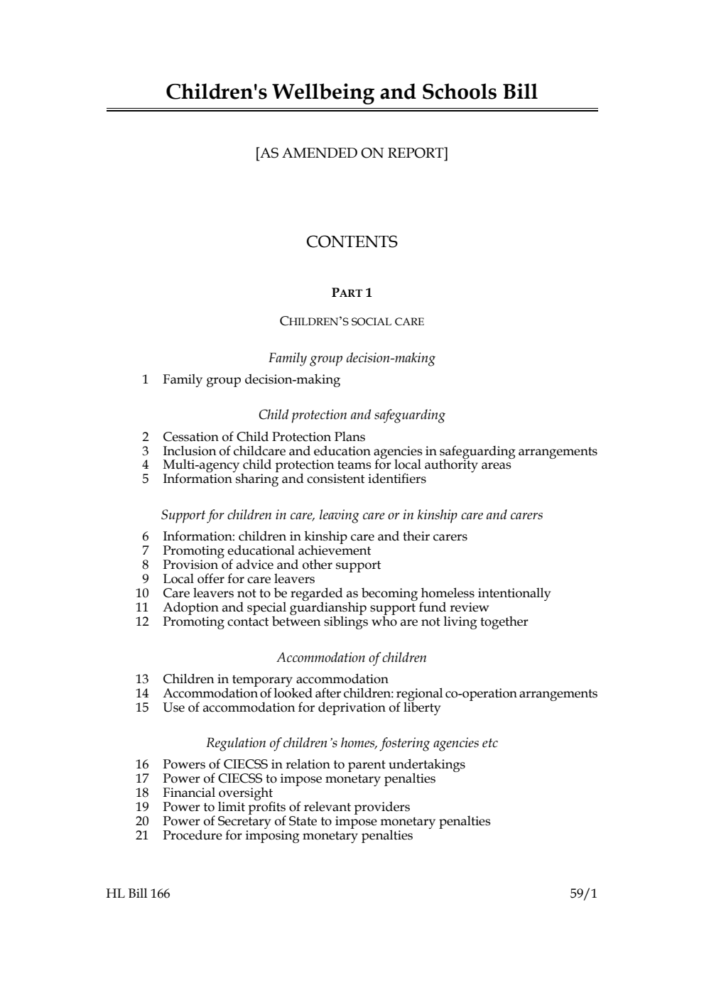 Children's Wellbeing and Schools Bill [as amended on Report]