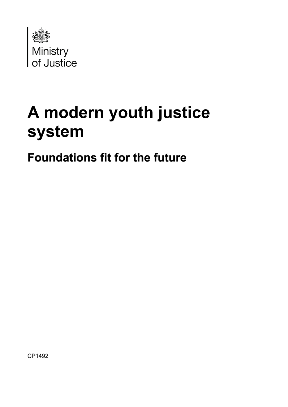 A modern youth justice system: Foundations fit for the future