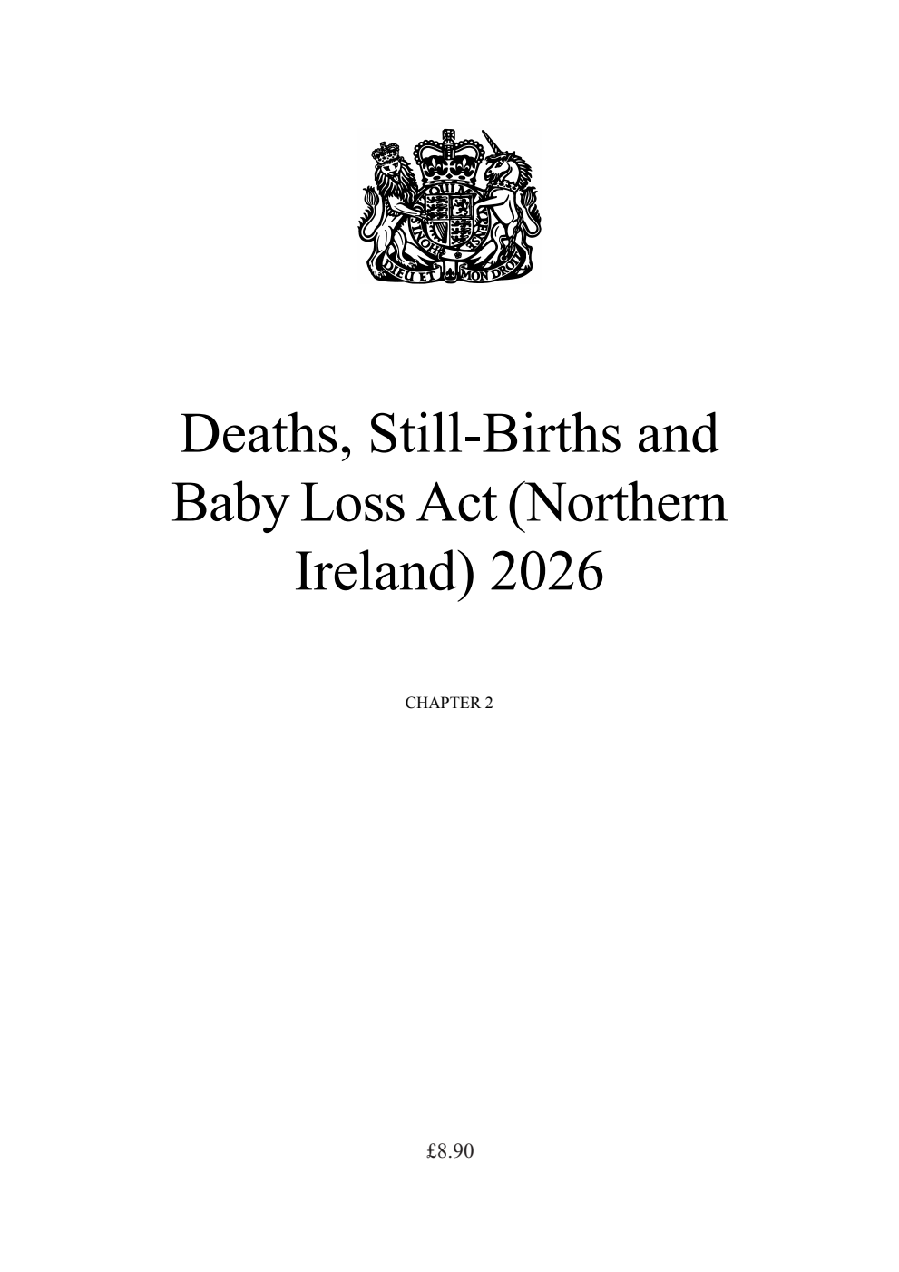 Deaths, Still-Births and Baby Loss Act (Northern Ireland) 2026